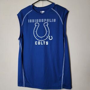 Indianapolis Colts Mens Sz Large Performance TX3Cool Sleeveless Shirt Good Used